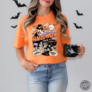 Retro Disney Mickey Halloween Trick Or Treat Shirt Vintage Disney Mickey Halloween Shirt Mickey Not So Scary Shirt honizy 7