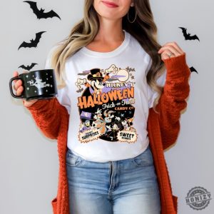 Retro Disney Mickey Halloween Trick Or Treat Shirt Vintage Disney Mickey Halloween Shirt Mickey Not So Scary Shirt honizy 8