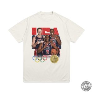 1992 Usa Dream Team Graphic Shirt Micheal Jordan Magic Johnson Larry Bird Iconic Usa Retro Basketball Tshirt Basketball Gift Idea honizy 2