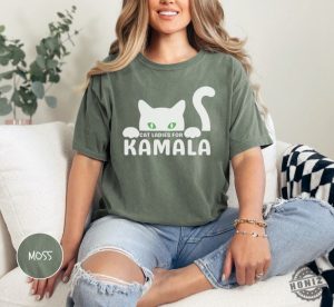 Cat Ladies For Kamala Shirt Childless Cat Lady Tshirt Elect Kamala Harris Hoodie Jd Vance Hates Cats Sweatshirt Funny Feminist Gift honizy 5