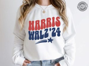 Retro Kamala Political Shirt Harris Walz 24 Sweatshirt Kamala Harris Women Hoodie Tim Walz Tshirt Election 2024 First Female Support Shirt honizy 5