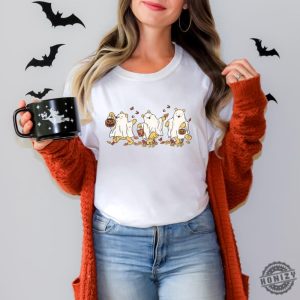 Halloween Winnie The Pooh Ghost Tshirt Spooky Season Sweatshirt Halloween Womens Hoodie Cute Fall Autumn Leaf Shirt honizy 8