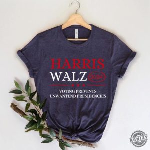 Voting Prevents Unwanted Presidencies Shirt Harris Walz Tshirt 2024 Election Hoodie Feminist Kamala Sweatshirt Presidential Election 2024 Shirt honizy 2