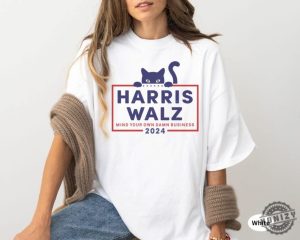 Mind Your Own Damn Business Harris Walz Shirt Kamala Tim Walz President Vp 2024 Us Election Shirt honizy 4