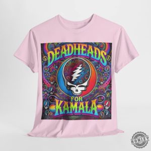 Deadheads For Kamala Shirt Grateful Dead Fans Supporting Kamala Harris For President In 2024 Psychedelic Trippy Shirt honizy 3