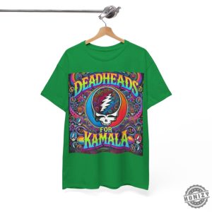 Deadheads For Kamala Shirt Grateful Dead Fans Supporting Kamala Harris For President In 2024 Psychedelic Trippy Shirt honizy 4