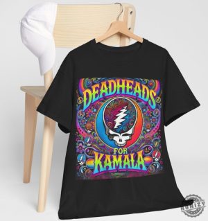 Deadheads For Kamala Shirt Grateful Dead Fans Supporting Kamala Harris For President In 2024 Psychedelic Trippy Shirt honizy 9