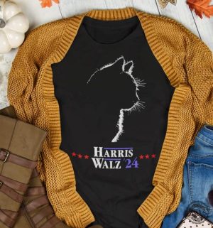 Harris Walz Shirt Cat Ladies For Cat Owners Kamala Gift honizy 2