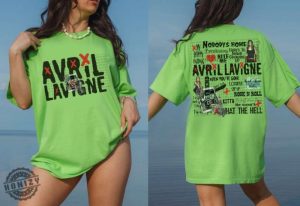 Avril Lavigne Music Song Title Shirt honizy 4