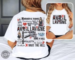 Avril Lavigne Music Song Title Shirt honizy 5