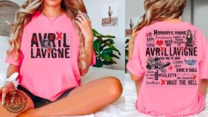 Avril Lavigne Music Song Title Shirt honizy 6