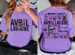 Avril Lavigne Music Song Title Shirt honizy 7