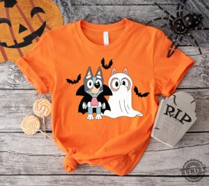 Bluey Theme Halloween Party Shirt Bluey Cartoon Sweatshirt Spooky Season Tshirt Cute Booey Halloween Hoodie Toddler Shirt honizy 3