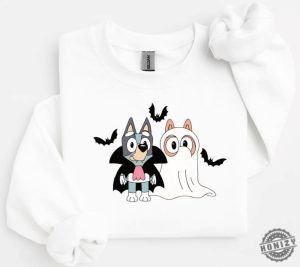 Bluey Theme Halloween Party Shirt Bluey Cartoon Sweatshirt Spooky Season Tshirt Cute Booey Halloween Hoodie Toddler Shirt honizy 4