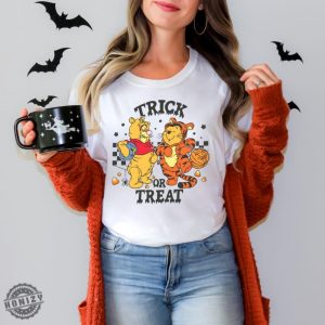 Halloween Retro Trick Or Treat Winnie The Pooh And Tigger Shirt Winnie The Pooh Vintage Halloween Shirt honizy 8