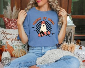 Halloween Shirt Creep It Real Sweatshirt Vintage Ghost Halloween Hoodie Retro Fall Tshirt Fall Shirt honizy 7