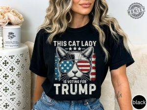 This Cat Lady Is Voting For Trump Maga Shirt Cat Mom For Trump Tshirt Trump 2024 Hoodie Cat Mama Sweatshirt Trump Vance Merch honizy 7