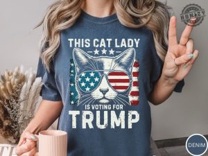 This Cat Lady Is Voting For Trump Maga Shirt Cat Mom For Trump Tshirt Trump 2024 Hoodie Cat Mama Sweatshirt Trump Vance Merch honizy 8