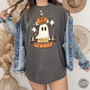 Ghost Shirt Cute Fall Halloween Hoodie Spooky Season Sweatshirt Halloween Tshirt honizy 5