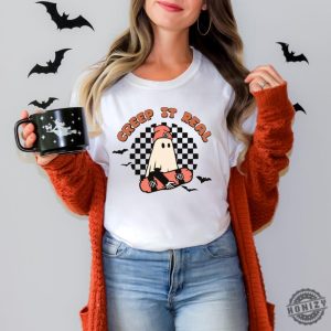 Halloween Shirt Creep It Real Sweatshirt Vintage Ghost Halloween Tshirt Retro Fall Hoodie Fall Shirt honizy 4