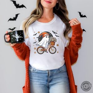 Cute Halloween Ghost Shirt Halloween Womens Sweatshirt Fall Halloween Party Tshirt Spooky Season Hoodie Autumn Shirt honizy 4