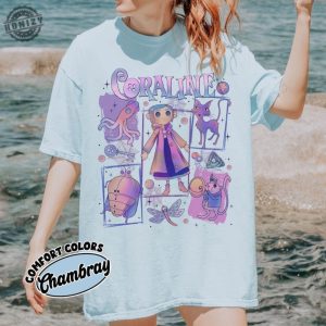 Coraline Spooky Movie Shirt Coraline Doodle Halloween Tshirt Horror Cartoon Sweatshirt Cartoon Halloween Gift honizy 6