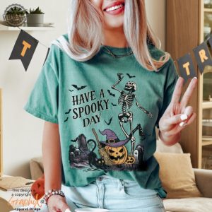 Have A Spooky Day Shirt Halloween Sweatshirt Spooky Season Tshirt Skeleton Halloween Hoodie Pumpkin Halloween Shirt honizy 7