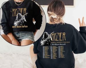 Hozier Unreal Unearth Tour 2 Sides Shirt Hozier Tour 2024 Hoodie Music Tour Tshirt Hozier Tour Sweatshirt Hozier Concert Rock Tour 2024 Shirt honizy 2