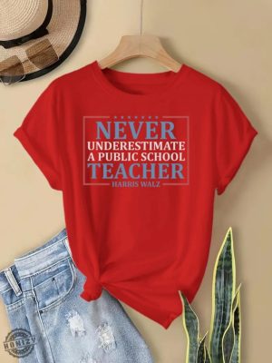 Never Underestimate A Public School Teacher Shirt 2024 Vote Tshirt Democrats Gift Democrat Vote 2024 Hoodie Elections Sweatshirt Democrat Unisex Shirt honizy 5