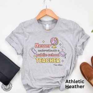 Never Underestimate A Public School Teacher Shirt Harris Walz Sweatshirt Kamala Harris Tshirt Anti Trump Hoodie Election Gift Teacher Gift honizy 3