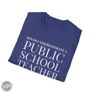 Never Underestimate A Public School Teacher Shirt honizy 4