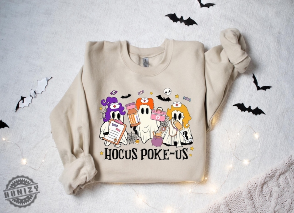 Hocus Pokeus Witch Nurse Halloween Shirt Medical Lab Tech Halloween Sweatshirt Er Crew Tshirt Spooky Health Professional Hoodie Hocus Pokeus Gift