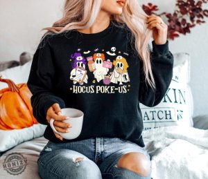 Hocus Pokeus Witch Nurse Halloween Shirt Medical Lab Tech Halloween Sweatshirt Er Crew Tshirt Spooky Health Professional Hoodie Hocus Pokeus Gift honizy 3