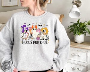 Hocus Pokeus Witch Nurse Halloween Shirt Medical Lab Tech Halloween Sweatshirt Er Crew Tshirt Spooky Health Professional Hoodie Hocus Pokeus Gift honizy 4