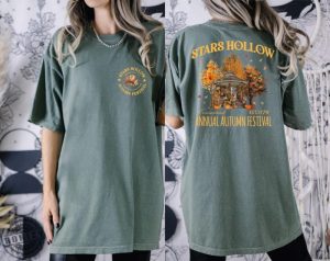 Stars Hollow Fall Shirt Annual Autumn Festival Sweatshirt Vintage Style Stars Hollow Hoodie Lukes Diner Coffee Tee honizy 6