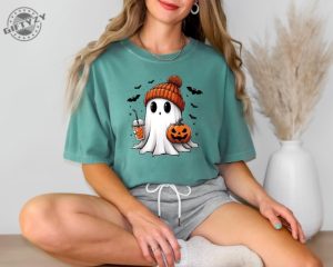 Halloween Ghost Shirt Cute Halloween Sweatshirt Halloween Womens Hoodie Spooky Season Tshirt Trick Or Treat Shirt honizy 3