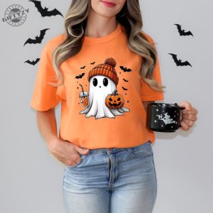 Halloween Ghost Shirt Cute Halloween Sweatshirt Halloween Womens Hoodie Spooky Season Tshirt Trick Or Treat Shirt honizy 7