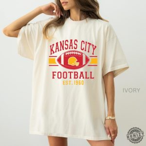 Kansas City Football Shirt Trendy Kansas City Fan Hoodie Football Crewneck Sweatshirt Kansas City Tshirt Game Day Tee Taylor Travis Shirt honizy 5