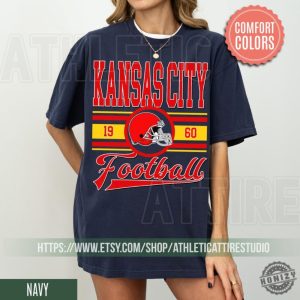 Kansas City Football Vintage Style Shirt Kansas City Football Crewneck Sweatshirt Football Tshirt Kansas City Fan Gifts honizy 6