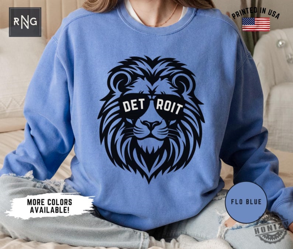 Detroit Football Shirt Lions Football Sweatshirt Detroit Football Crewneck Hoodie Detroit Sports Apparel Retro Lions Football Gift