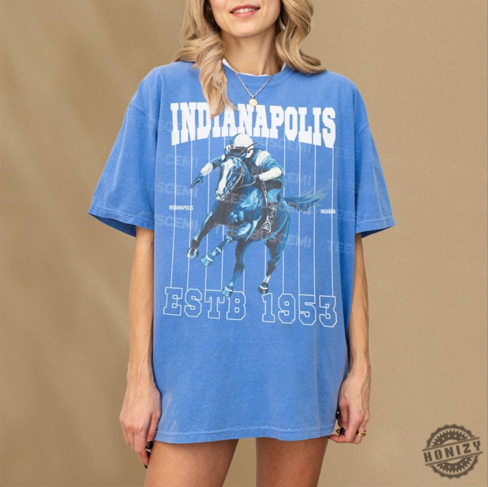 Retro Indianapolis Football Shirt Vintage Blue And White Indy Sports Fan Memorabilia Hoodie Anthony Richardson Jonathan Taylor Football Tshirt