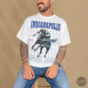 Retro Indianapolis Football Shirt Vintage Blue And White Indy Sports Fan Memorabilia Hoodie Anthony Richardson Jonathan Taylor Football Tshirt honizy 6