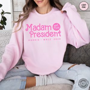 Madam President And Tim Shirt Kamala Harris Crewneck Sweatshirt Harris Walz 2024 Sweater Female President Tshirt Elect Harris Hoodie Voting Gift honizy 6