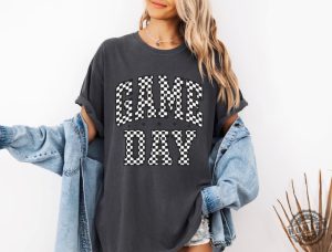 Game Day Shirt Fall Sports Sweatshirt Sports Mom Football Tshirt Checkered Football Sweatshirt Sunday Football Hoodie Retro Football Shirt honizy 2