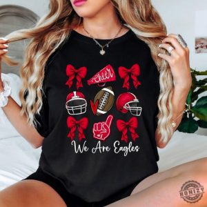 Custom Football Coquette Bow Shirt Bow Mascot Sweatshirt Football Cheer Tshirt Football Team Hoodie Bow School Shirt honizy 8