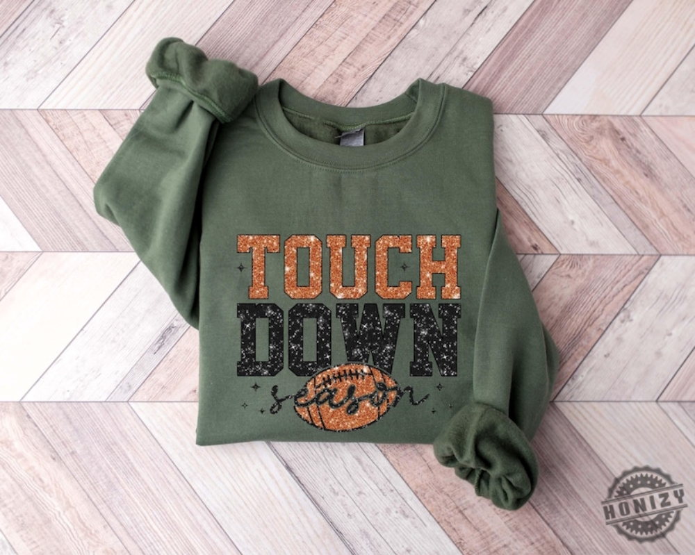 Touch Down Season Tshirt Game Day Shirt For Mom Football Mom Sweater Football Lover Hoodie American Football Tshirt Sports Mom Shirt