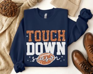 Touch Down Season Tshirt Game Day Shirt For Mom Football Mom Sweater Football Lover Hoodie American Football Tshirt Sports Mom Shirt honizy 3