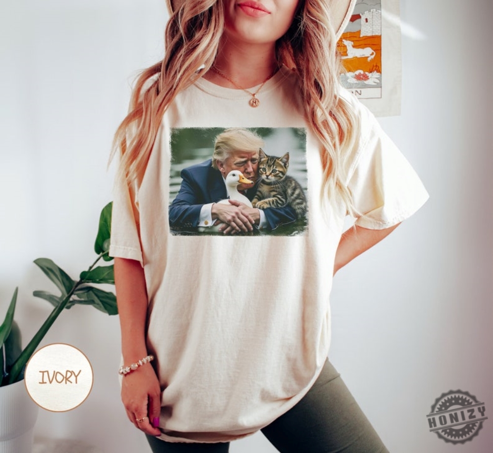 Trump 2024 Duck Kitten Shirt Cat Lady Springfield Oh Sweatshirt Felon 2024 Unisex Vintage Style Tshirt Trump Hoodie Unisex Shirt