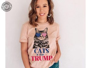 Cats For Trump Shirt Funny Cat Trump 2024 Support Tshirt Trump Long Hair Cat Sweatshirt Maga Cat Hoodie Vote Trump 2024 Shirt honizy 2