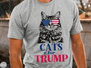 Cats For Trump Shirt Funny Cat Trump 2024 Support Tshirt Trump Long Hair Cat Sweatshirt Maga Cat Hoodie Vote Trump 2024 Shirt honizy 4